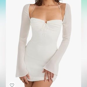 White Long Sleeve House of CB Inspired Dress